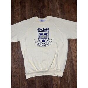 Vintage Oxford University Crewneck Sweatshirt Made in Britain Academia XL